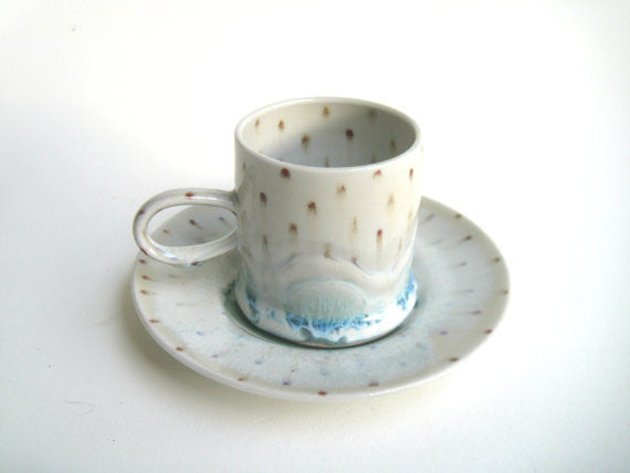 Polka Dot Cloud Cup and Saucer Set